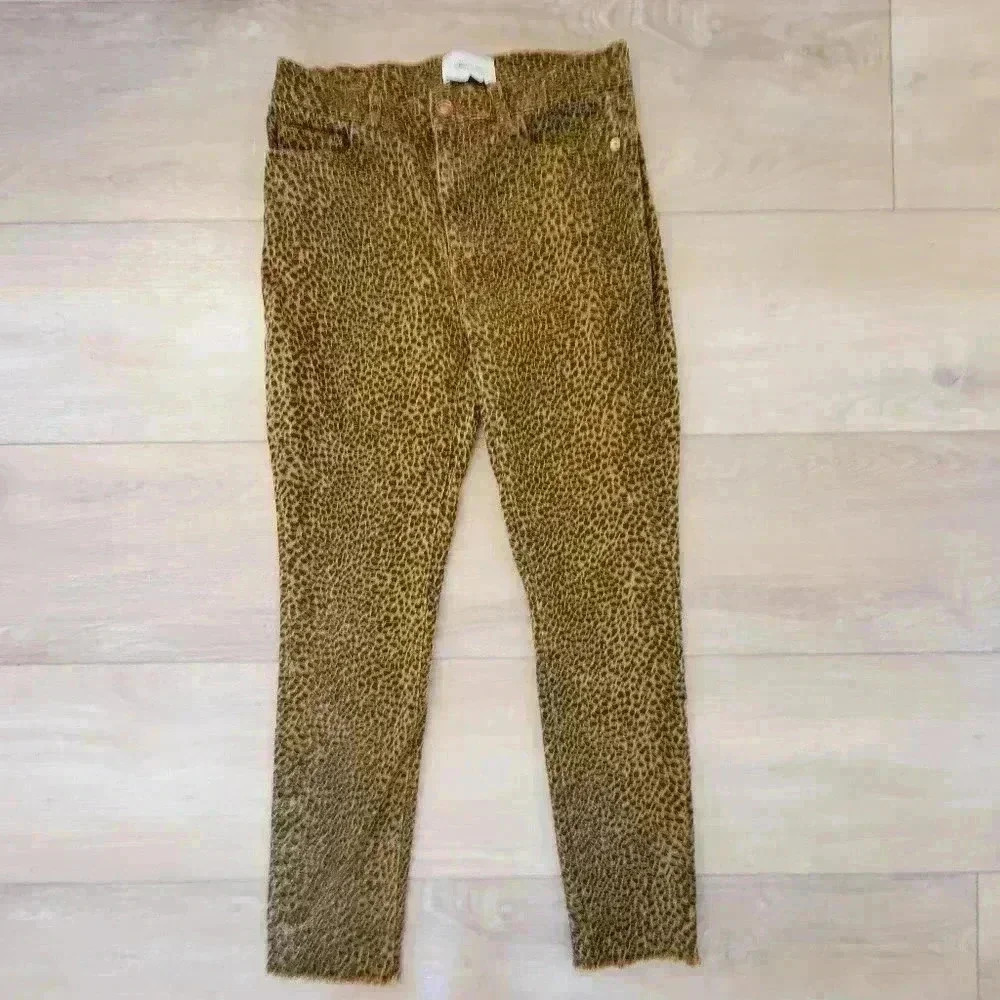 Current Elliott‎ Stiletto Skinny Animal Print Jeans 27 Leopard Print